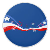 アメリカ国旗モダン国デザイン セラミックノブ (正面)