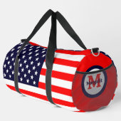 アメリカ国旗モノグラム愛国大ダッフェルバッグ ダッフルバッグ (右コーナー)