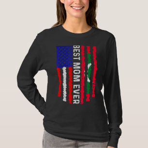 アメリカ国旗モルディブ最高の国旗マママエバーファミリー Tシャツ