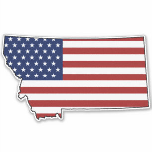 アメリカ国旗モンタナ シール