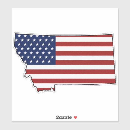 アメリカ国旗モンタナ シール (シート)