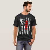 アメリカ国旗ラグビー愛国的ラグビー Tシャツ (正面フル)
