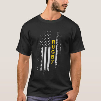 アメリカ国旗ラグビー米国旗ラグビー選手 Tシャツ