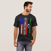アメリカ国旗リビア最高の独身のパパエバーファミ Tシャツ (正面フル)