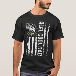 アメリカ国旗リール 釣り用 かっこいいパパへ お父さん 夫 釣り人 Tシャツ