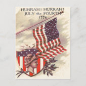 アメリカ国旗レディーリバティーシールド ポストカード (正面)