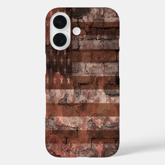 アメリカ国旗レンガ壁 Case-Mate iPhoneケース (裏面)