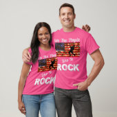 アメリカ国旗ロック好きのための7月4日デザイン Tシャツ (ユニセックス)
