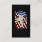 アメリカ国旗ロデオカウボーイウェスタンホースリディング 名刺 (正面)