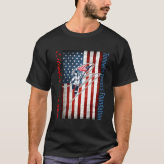 アメリカ国旗ヴィンテージスティーブンシラートンネル牽引 Tシャツ