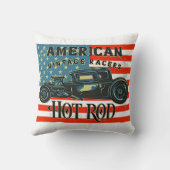 アメリカ国旗ヴィンテージレーサー改造カー クッション (裏面)