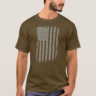 アメリカ国旗ヴィンテージ愛国心動揺して Tシャツ