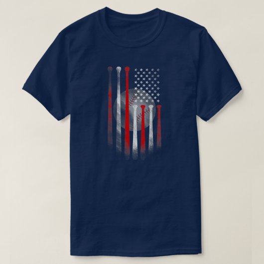 アメリカ国旗ヴィンテージ旗パパママティー Tシャツ (デザイン正面)