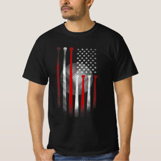 アメリカ国旗ヴィンテージ球旗パパマママティー Tシャツ