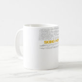 アメリカ国旗ヴィンテージ自慢のスキーお母さんスキーヤー コーヒーマグカップ (正面左)
