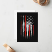 アメリカ国旗ヴィンテージ野球 ノートカード (正面/裏面インサイチュ)