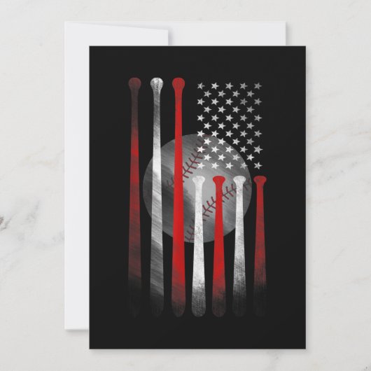 アメリカ国旗ヴィンテージ 招待状 (正面)