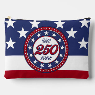 アメリカ国旗付きアメリカ生誕250周年 アクセサリーポーチ
