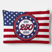 アメリカ国旗付きアメリカ生誕250周年 アクセサリーポーチ (裏面)