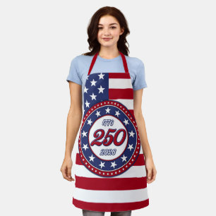 アメリカ国旗付きアメリカ生誕250周年 エプロン
