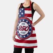 アメリカ国旗付きアメリカ生誕250周年 エプロン (インサイチュ)