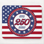 アメリカ国旗付きアメリカ生誕250周年 マウスパッド (正面)