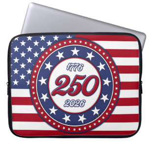 アメリカ国旗付きアメリカ生誕250周年 ラップトップスリーブ