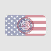アメリカ国旗付きアメリカ生誕250周年 名札 (正面)