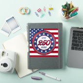 アメリカ国旗付きアメリカ生誕250年 シール (iPadカバー)