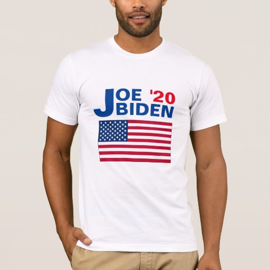 アメリカ国旗付きジョー・バイデン '20 Tシャツ (正面)