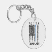 アメリカ国旗付き警察チャプレン キーホルダー (正面左)