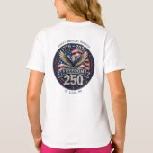 アメリカ国旗付き鷲 250周年記念 キッズ Tシャツ (裏面)