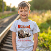 アメリカ国旗付きNYCナイアガラ蒸気機関車 Tシャツ