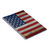 アメリカ国旗動揺してのヴィンテージ ノートブック (右側)