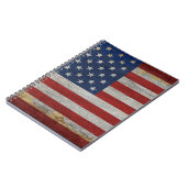 アメリカ国旗動揺してのヴィンテージ ノートブック (左側)