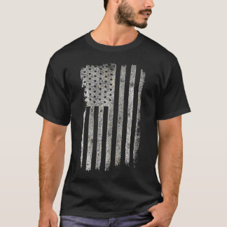 アメリカ国旗動揺して愛国的アメリカ国旗 Tシャツ