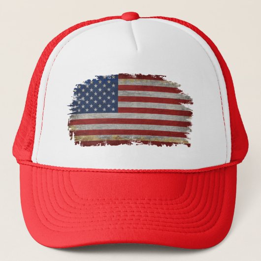 アメリカ国旗動揺して愛国的ギフトTシャツTr キャップ (正面)