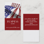 アメリカ国旗名刺 名刺 (正面/裏面)