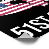 アメリカ国旗地図 カナダ 51番目の州 ポスター (角)