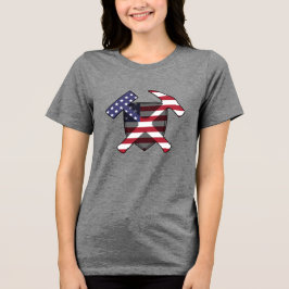 アメリカ国旗地質学ロックハンマーロゴ トライブレンドTシャツ