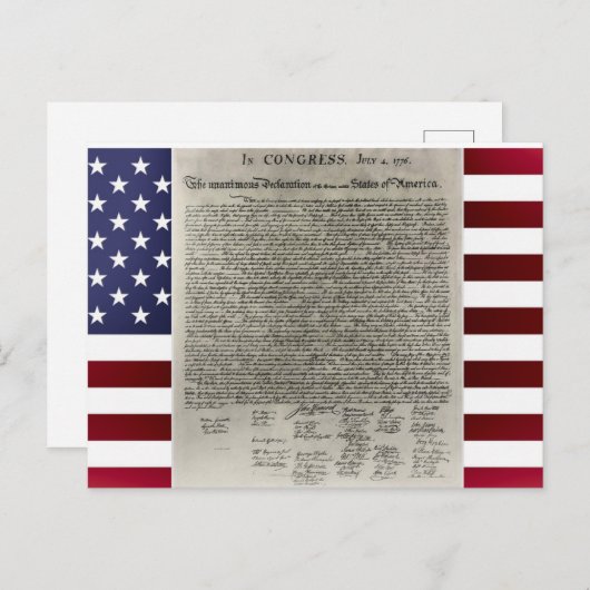 アメリカ国旗宣言独立はがき シーズンポストカード (正面/裏面)