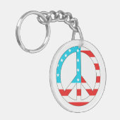 アメリカ国旗平和標識 キーホルダー (正面左)