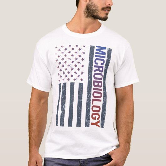 アメリカ国旗微生物学微生物学者 Tシャツ (正面)
