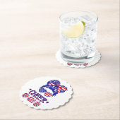 アメリカ国旗応援ガール4th 7月USA愛国心Ch ペーパーコースター (インサイチュ)