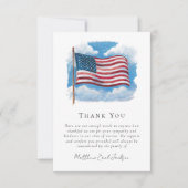 アメリカ国旗悔やみや弔慰葬儀 サンキューカード (正面)