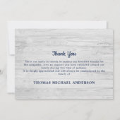 アメリカ国旗悔やみや弔慰退役軍人メモリアル葬儀 サンキューカード (裏面)