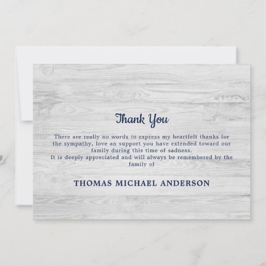 アメリカ国旗悔やみや弔慰退役軍人メモリアル葬儀 サンキューカード (裏面)