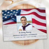 アメリカ国旗悔やみや弔慰退役軍人メモリアル葬儀 サンキューカード