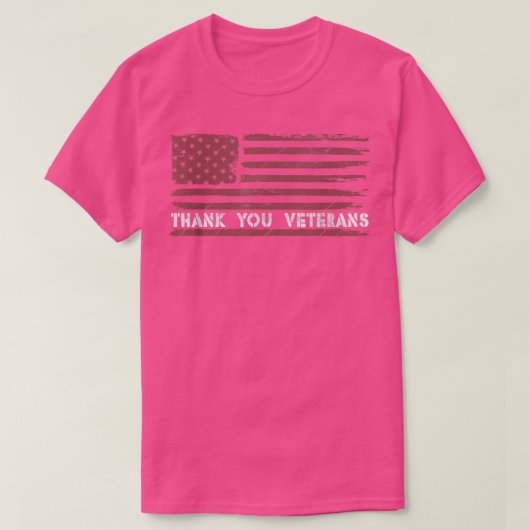 アメリカ国旗愛国に尽くしてくれてありがとう Tシャツ (デザイン正面)