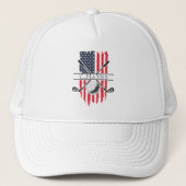 アメリカ国旗愛国ゴルファー キャップ (正面)